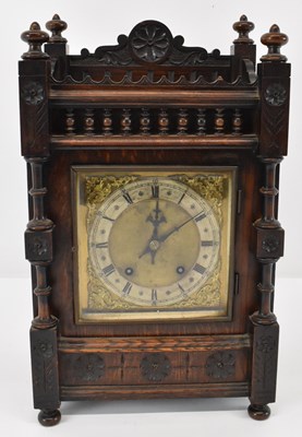 Lot 160 - A large late 19th century oak cased eight day...