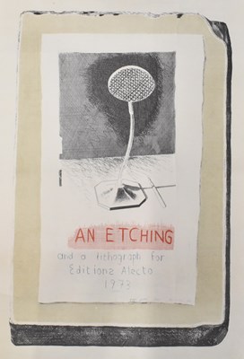 Lot 190 - DAVID HOCKNEY; a lithograph, 'An Etching and a...