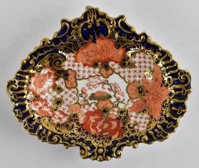 Lot 497 - ROYAL CROWN DERBY; an Imari decorated dish, 17...