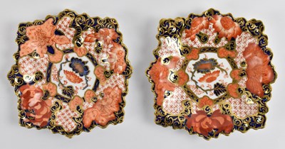 Lot 506 - ROYAL CROWN DERBY; a pair of Imari decorated...