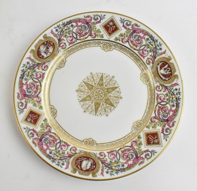 Lot 495 - SEVRES; a porcelain plate from the service for...