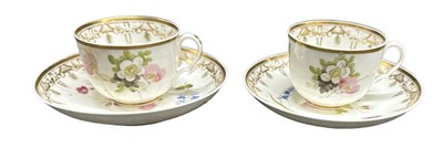 Lot 484 - SWANSEA; a pair of porcelain teacups and...