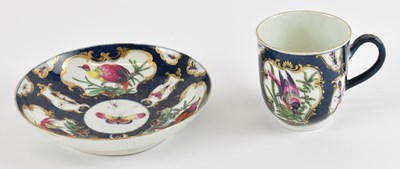 Lot 488 - WORCESTER; a Dr Wall period teacup and saucer...