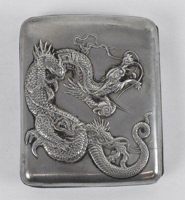 Lot 717 - KUHN & KOMOR; a Chinese pewter cigarette case...