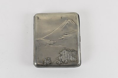 Lot 637 - KUHN & KOMOR; a Japanese pewter cigarette case...