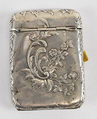 Lot 743 - A hallmarked silver cigarette case with hinged...