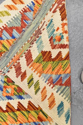 Lot 108 - A handmade Chobi Kilim runner, 198 x 60cm.