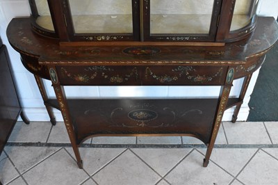 Lot 1 - A good Edwardian mahogany display cabinet with...