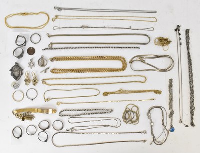 Lot 848 - A large quantity of silver and costume...