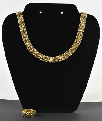 Lot 777 - An 18ct yellow and white gold necklace, length...