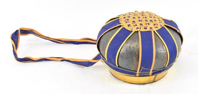 Lot 586 - An Indian cooking pot with blue and yellow...