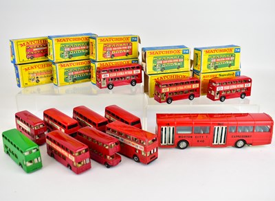 Lot 239 - MATCHBOX; eleven boxed diecast buses to...