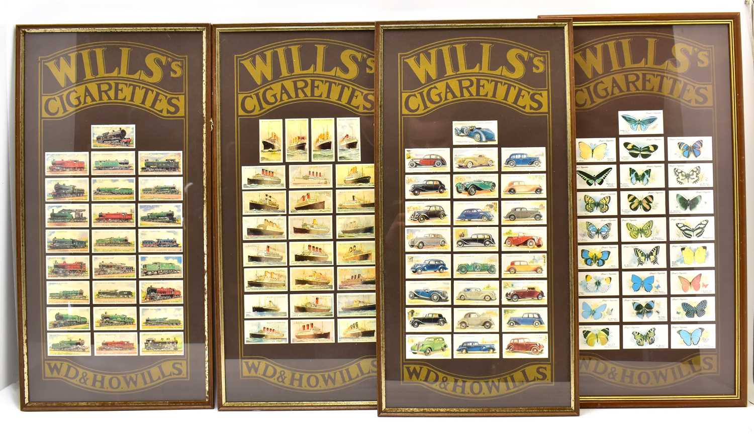 Lot 529 - WILL'S CIGARETTES; four framed displays of...