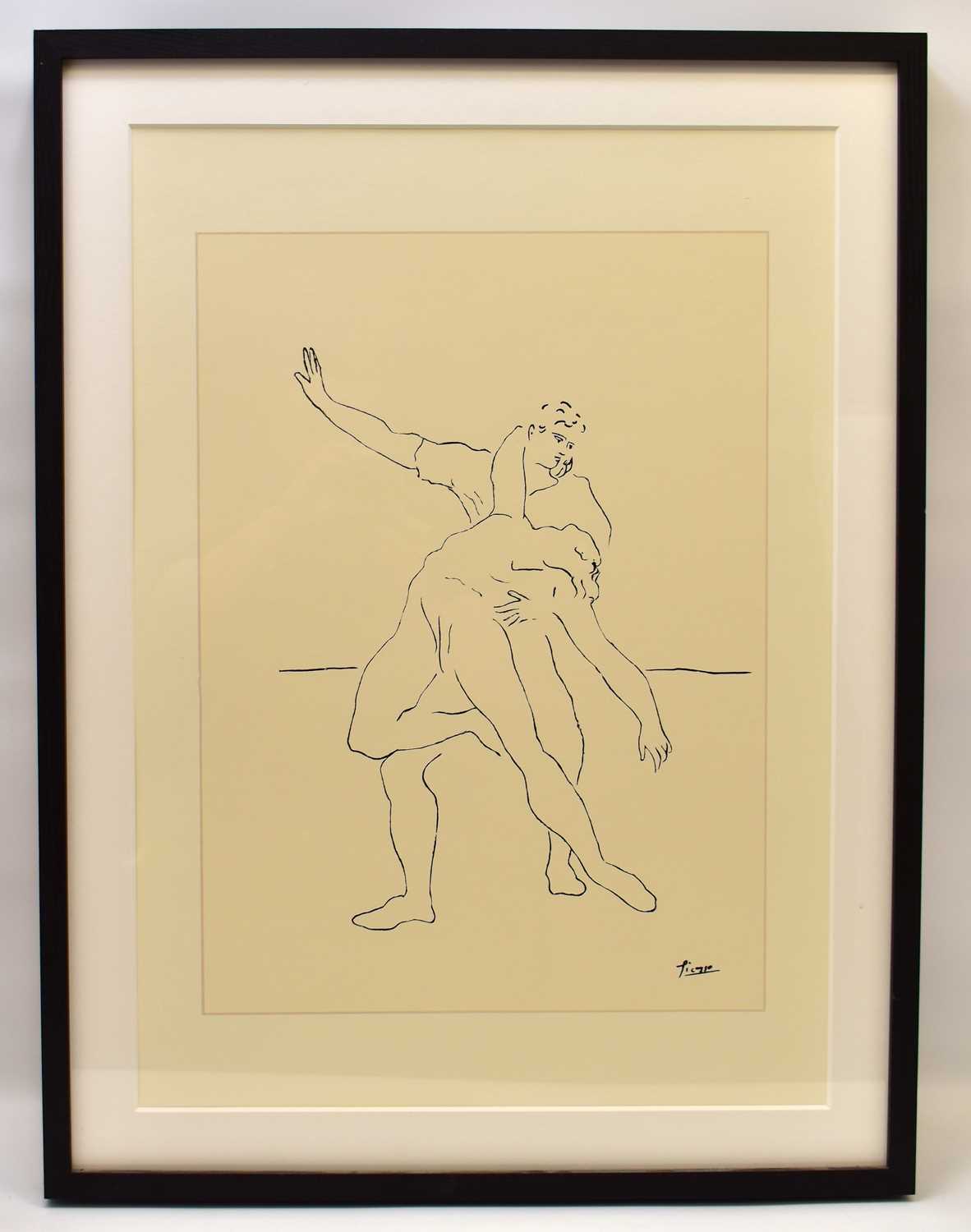 Lot 447 - AFTER PABLO PICASSO; a modern lithograph print,...