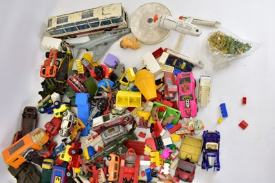 Lot 251 - A collection of playworn diecast metal and...