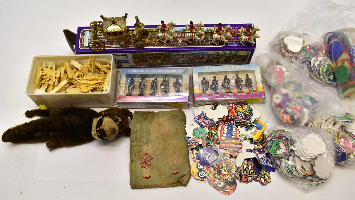 Lot 218 - Vintage toys comprising Deans Rag Book,