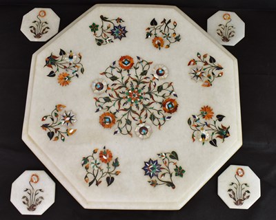 Lot 154 - A vintage marble tabletop centrepiece of...