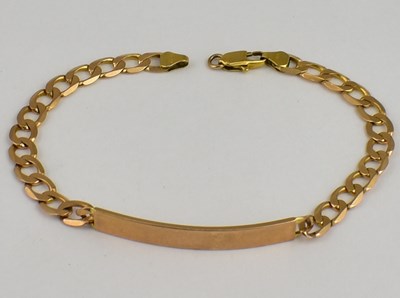 Lot 805 - A 9ct rose gold identity bracelet engraved 'To...