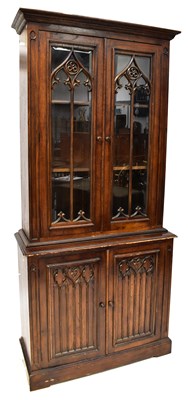 Lot 66 - A 19th century Gothic-style mahogany bookcase,...