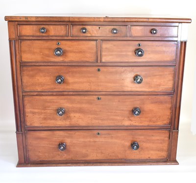 Lot 76 - A George III mahogany chest of seven drawers,...