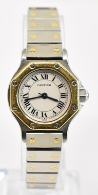 Lot 879 - MUST DE CARTIER; a lady's automatic stainless...