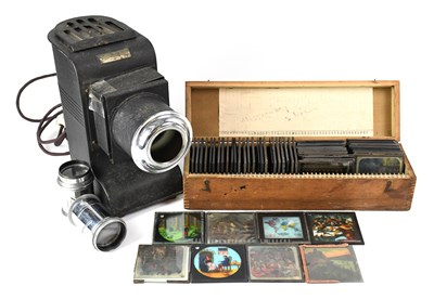 Lot 184 - A Magic Lantern stamped 'Johnson Oloscope'...