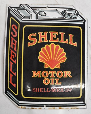 Lot 351 - A Shell Motor Oil advertising sign, 27 x 21.5cm.