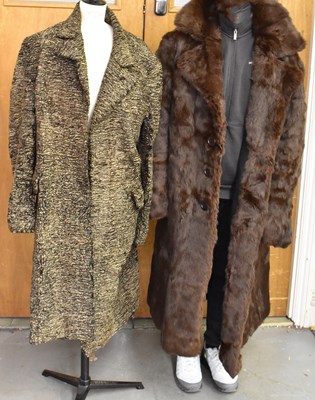 Lot 442 - A Fendi Italian made jacket and a large mink...