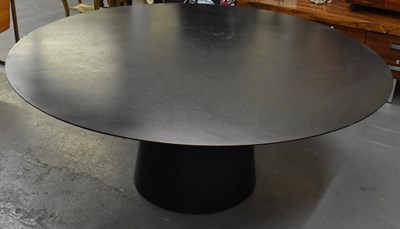 Lot 30 - A large modern contemporary black painted...