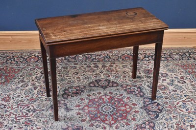Lot 132 - A 19th century mahogany single drawer inlaid...