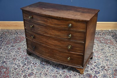 Lot 49 - A 19th century mahogany chest of four long...