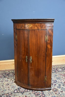 Lot 155 - A 19th century mahogany bowfronted inlaid...