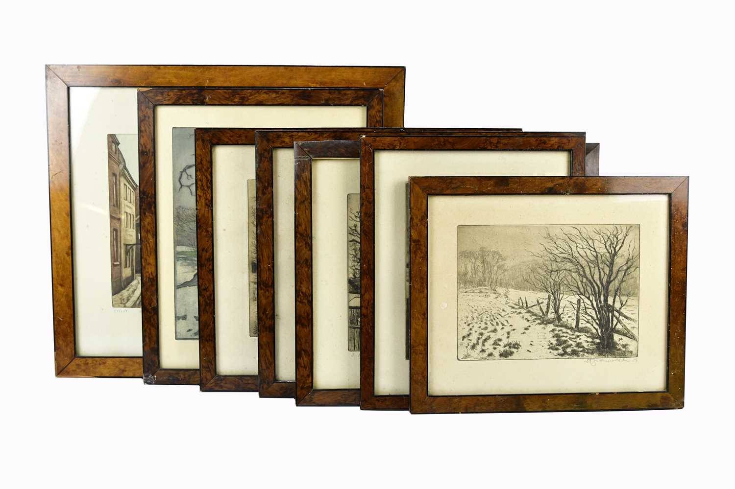 Lot 2419 - A collection of seven lithograpic prints, each...