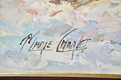 Lot 2581 - MARIE CHARLOT: oil on canvas, ladies on a...