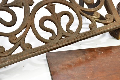 Lot 1222 - WATT BROS; a cast iron lectern, 47 x 35cm,...