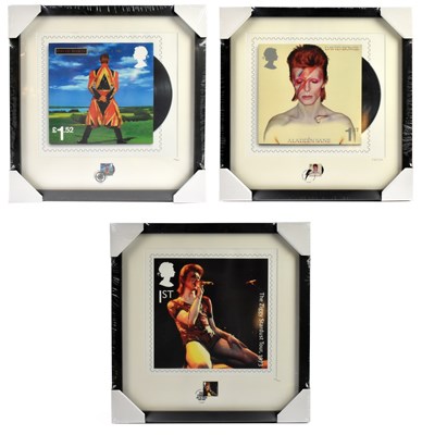 Lot 1145 - DAVID BOWIE; three limited edition Royal Mail...
