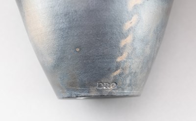 Lot 133 - DAVID OXLEY; a graduated trio of raku jars and...