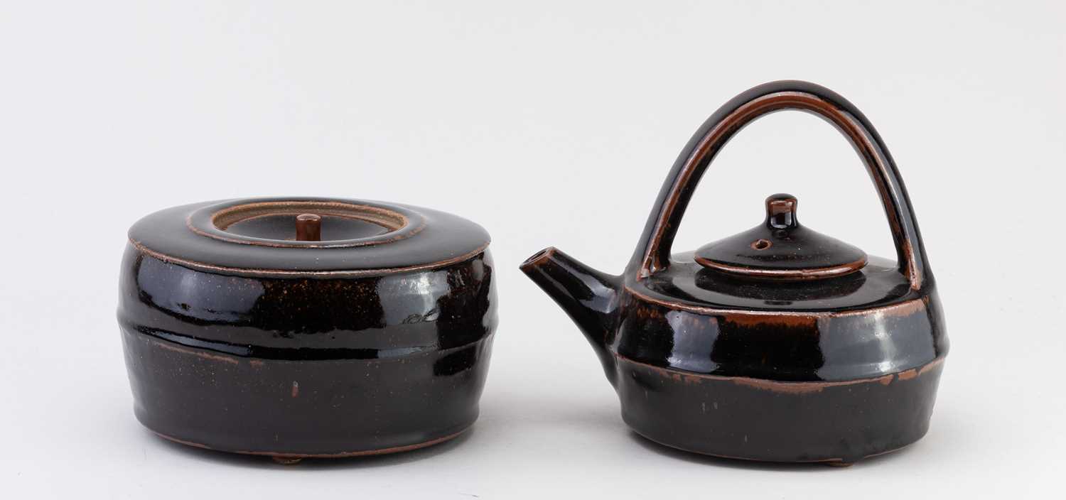Lot 479 - PHIL ROGERS (1951-2020); a stoneware teapot
