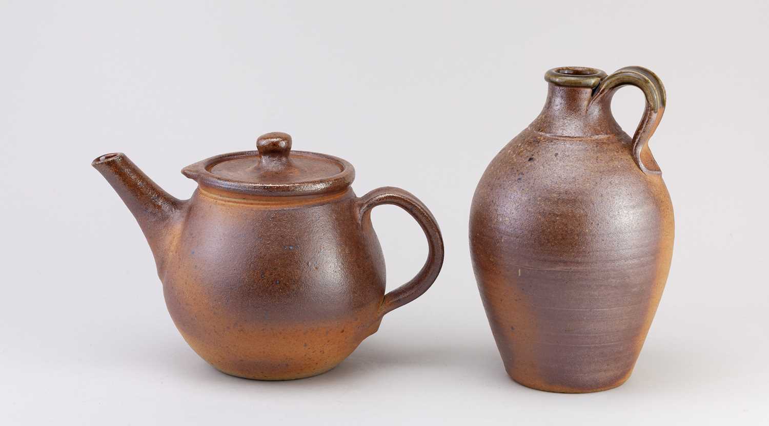 Lot 323 - Muchelney Pottery; a stoneware flagon with...