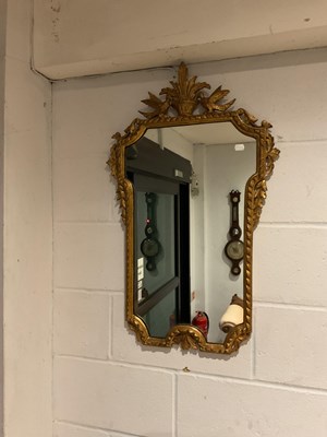 Lot 62 - A reproduction gilt framed wall mirror, height...