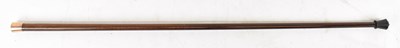 Lot 321 - A 9ct yellow gold mounted walking cane.