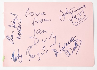 Lot 549 - A torn page from an autograph book...