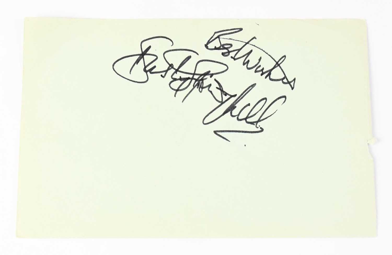 Rex Reed Autograph Lot 559 - T REX; a torn page from an autograph book