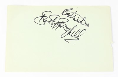 Lot 559 - T REX; a torn page from an autograph book...