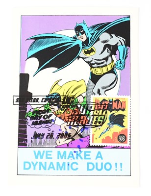 Lot 541 - BATMAN; a US first day cover postcard signed...