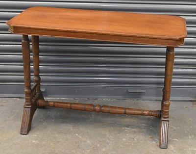 Lot 61 - An early 20th century mahogany side table, top...