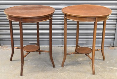 Lot 66 - A pair of early 20th century mahogany circular...