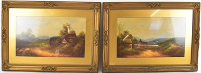 Lot 217 - A pair of late 19th century oils on board,...