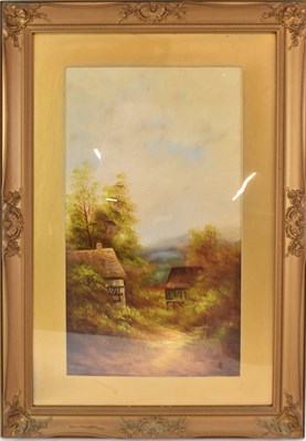 Lot 259 - A late 19th century oil on board, rural scene,...