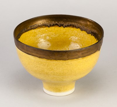 Lot 433 - LUCIE RIE (1902-1995); a porcelain footed bowl...